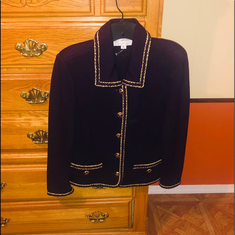 Royal Purple St John Knit Blazer. Pristine